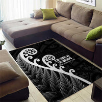 Kia Mau Ki To Ukaipo Area Rug Te Reo Maori Koru Fern Art LT9 - Polynesian Pride