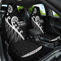 Kia Mau Ki To Ukaipo Car Seat Cover Te Reo Maori Koru Fern Art LT9 One Size Black - Polynesian Pride