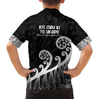 Kia Mau Ki To Ukaipo Family Matching Long Sleeve Bodycon Dress and Hawaiian Shirt Te Reo Maori Koru Fern Art LT9 - Polynesian Pride