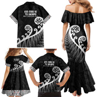 Kia Mau Ki To Ukaipo Family Matching Mermaid Dress and Hawaiian Shirt Te Reo Maori Koru Fern Art LT9 - Polynesian Pride
