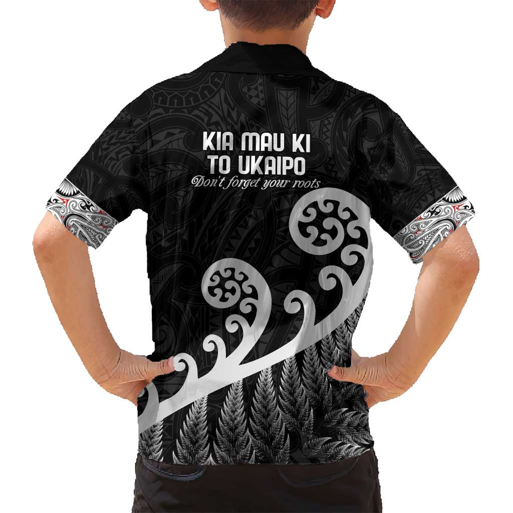 Kia Mau Ki To Ukaipo Family Matching Off Shoulder Maxi Dress and Hawaiian Shirt Te Reo Maori Koru Fern Art LT9 - Polynesian Pride