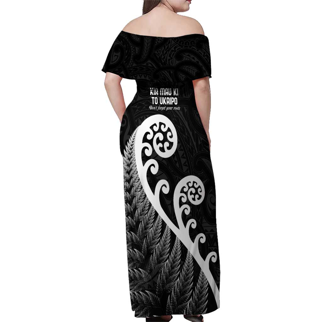 Kia Mau Ki To Ukaipo Family Matching Off Shoulder Maxi Dress and Hawaiian Shirt Te Reo Maori Koru Fern Art LT9 - Polynesian Pride