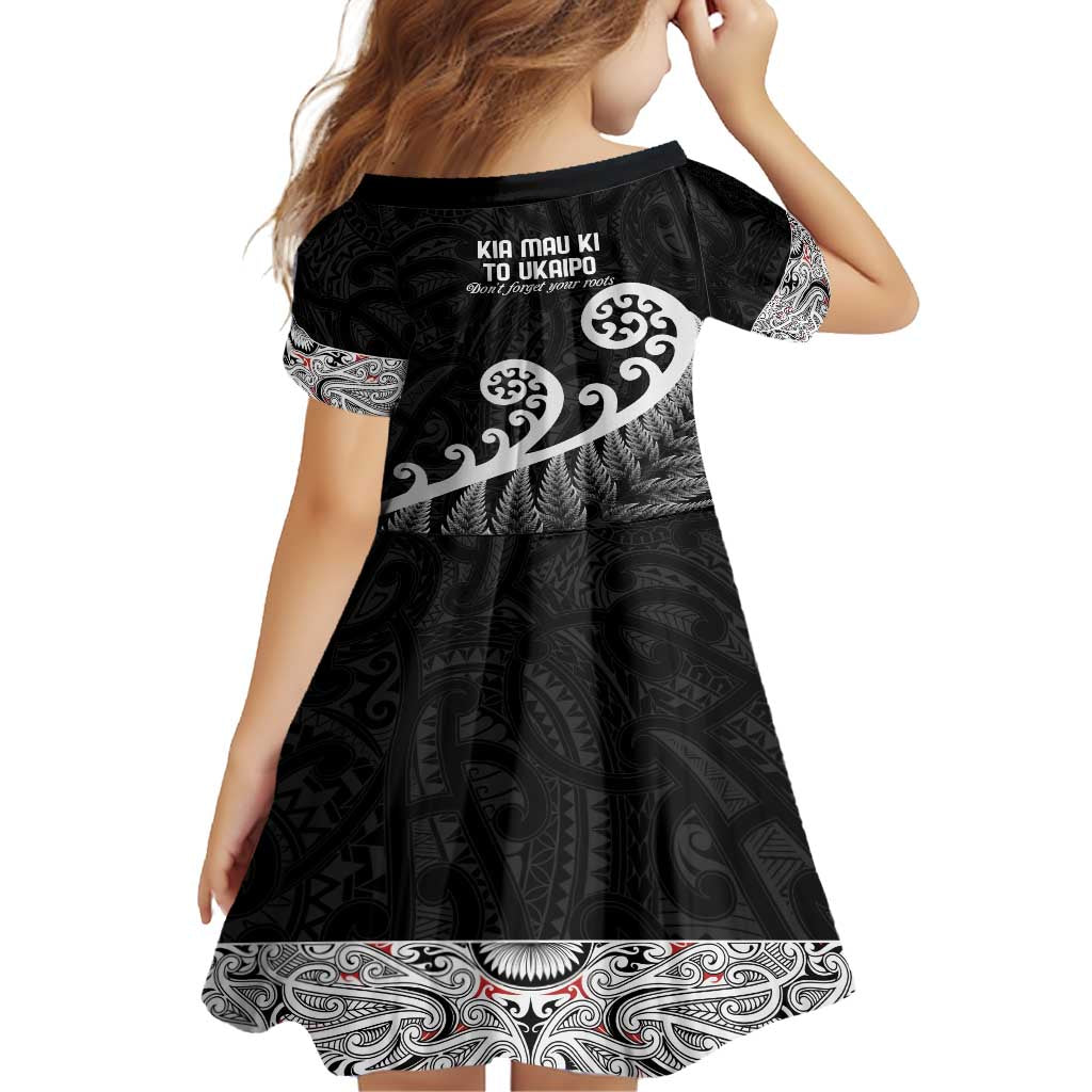 Kia Mau Ki To Ukaipo Family Matching Off Shoulder Short Dress and Hawaiian Shirt Te Reo Maori Koru Fern Art LT9 - Polynesian Pride