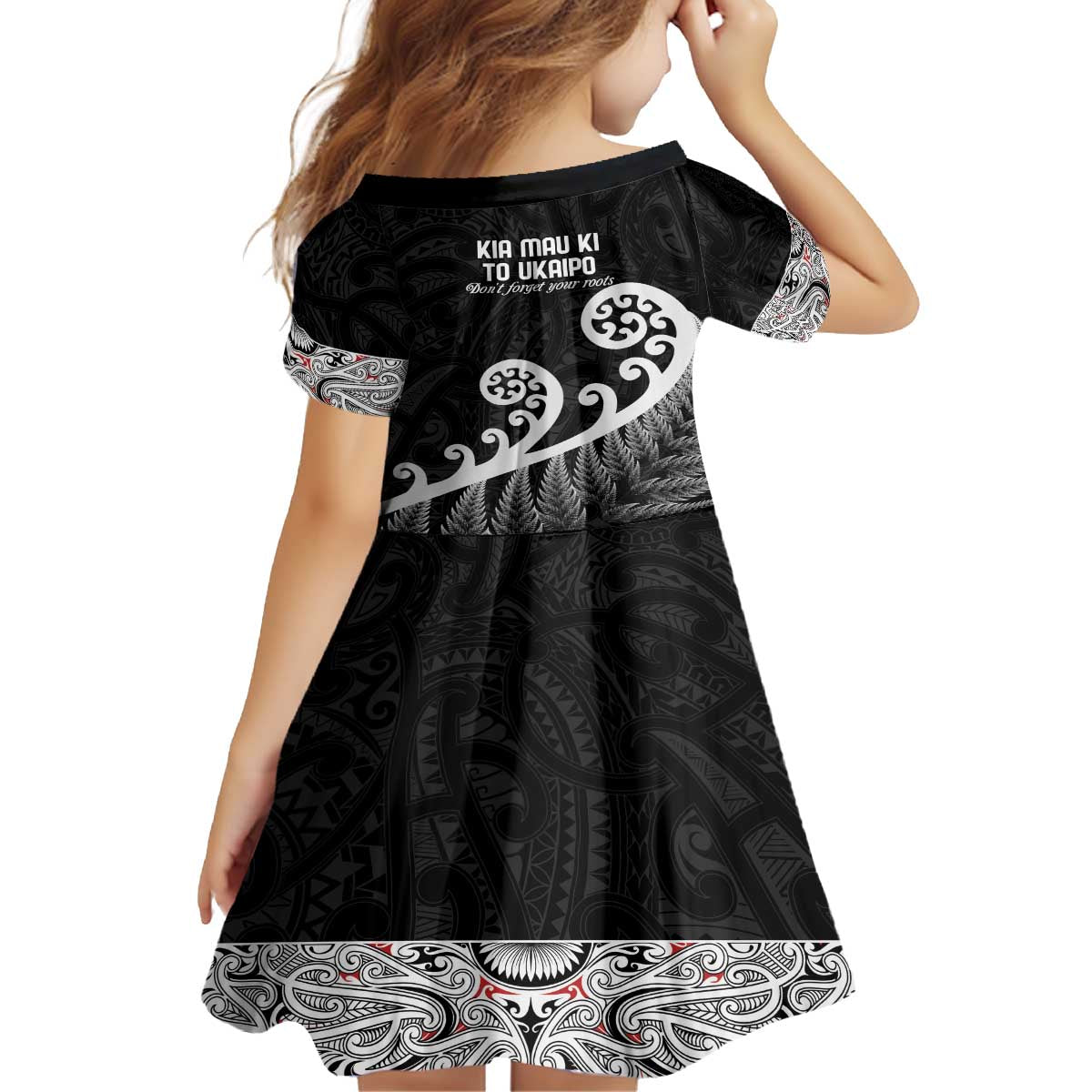 Kia Mau Ki To Ukaipo Family Matching Puletasi and Hawaiian Shirt Te Reo Maori Koru Fern Art LT9 - Polynesian Pride
