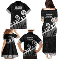 Kia Mau Ki To Ukaipo Family Matching Puletasi and Hawaiian Shirt Te Reo Maori Koru Fern Art LT9 - Polynesian Pride