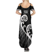 Kia Mau Ki To Ukaipo Family Matching Summer Maxi Dress and Hawaiian Shirt Te Reo Maori Koru Fern Art LT9 - Polynesian Pride