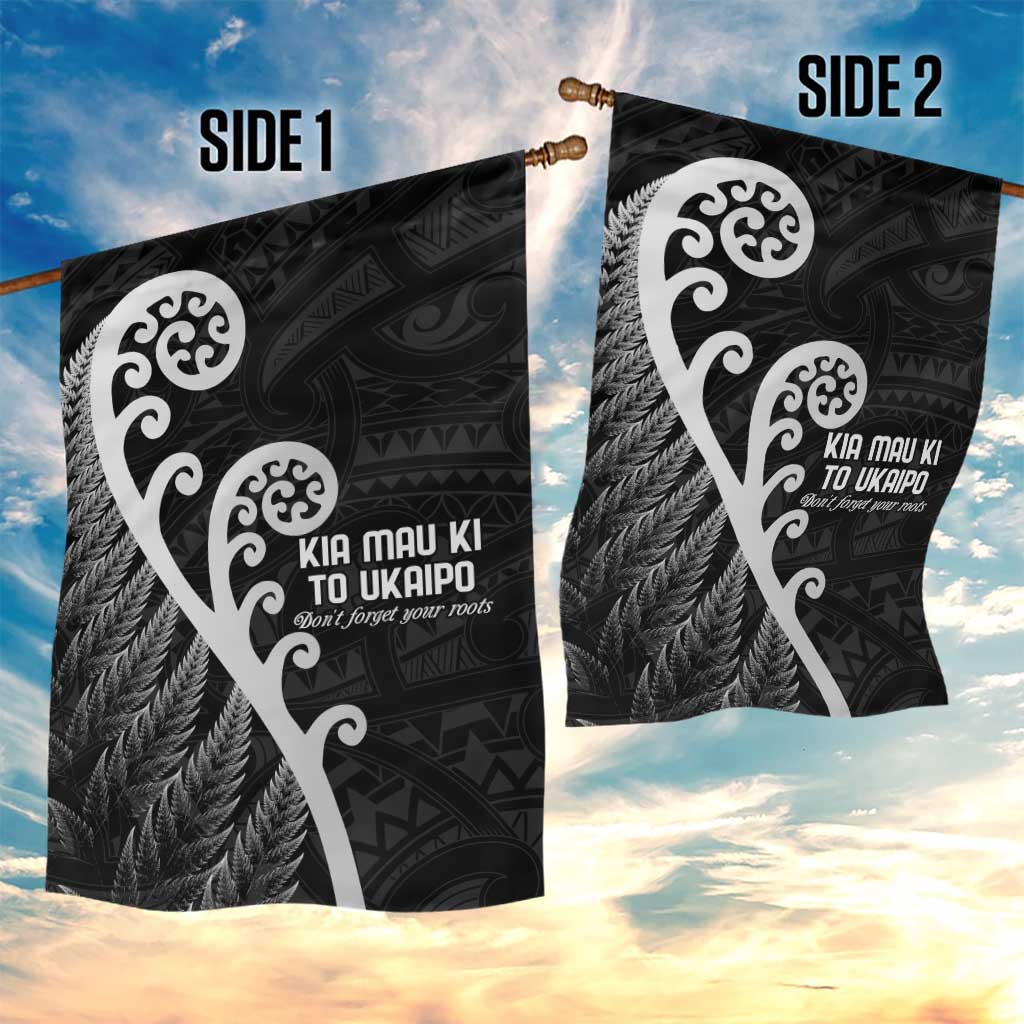Kia Mau Ki To Ukaipo Garden Flag Te Reo Maori Koru Fern Art LT9 - Polynesian Pride