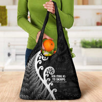 Kia Mau Ki To Ukaipo Grocery Bag Te Reo Maori Koru Fern Art LT9 - Polynesian Pride