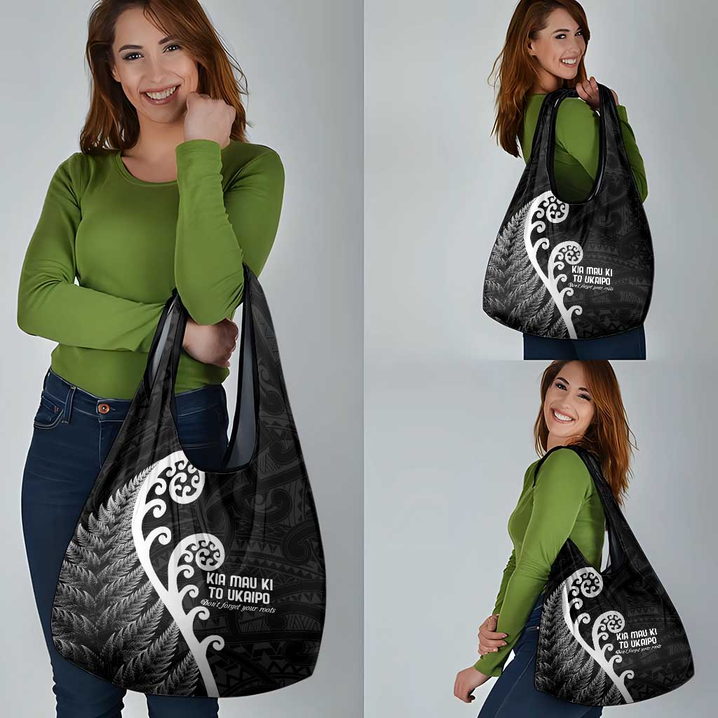 Kia Mau Ki To Ukaipo Grocery Bag Te Reo Maori Koru Fern Art LT9 - Polynesian Pride