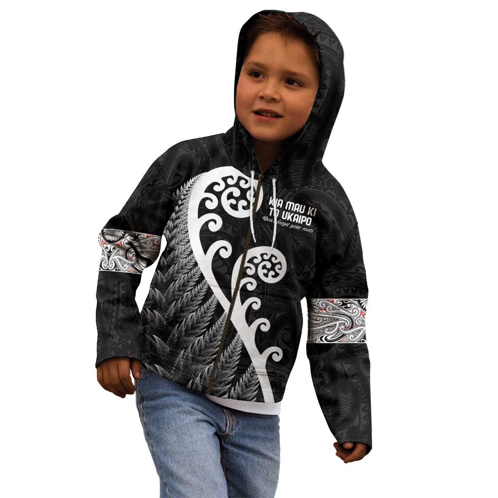 Kia Mau Ki To Ukaipo Kid Hoodie Te Reo Maori Koru Fern Art LT9 - Polynesian Pride