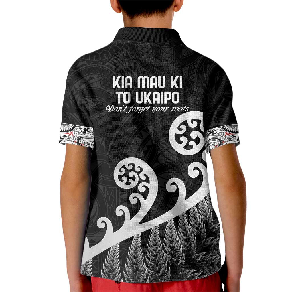 Kia Mau Ki To Ukaipo Kid Polo Shirt Te Reo Maori Koru Fern Art LT9 - Polynesian Pride