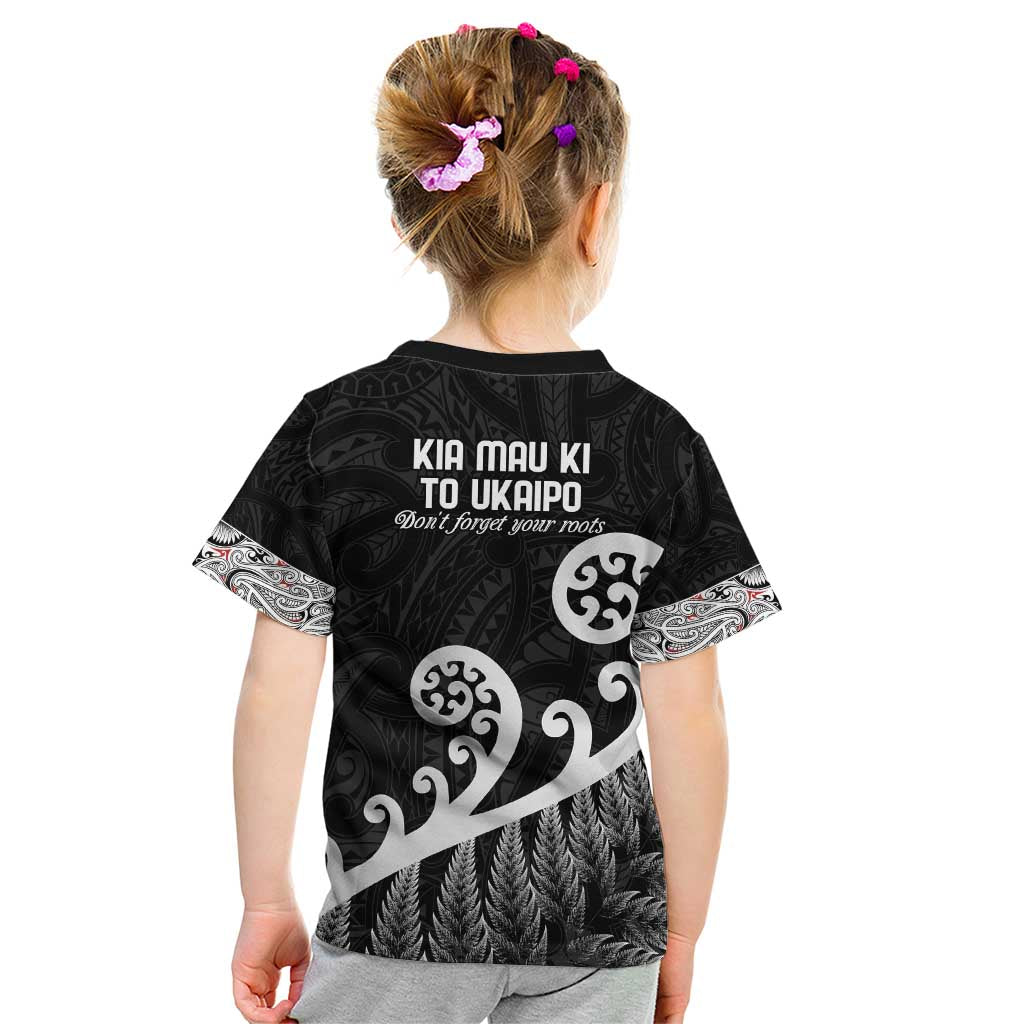 Kia Mau Ki To Ukaipo Kid T Shirt Te Reo Maori Koru Fern Art LT9 - Polynesian Pride