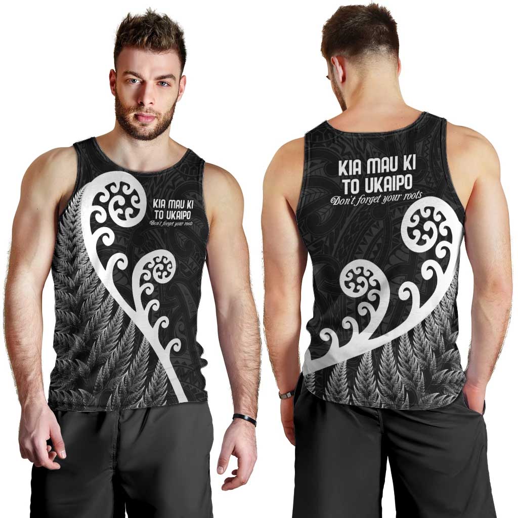 Kia Mau Ki To Ukaipo Men Tank Top Te Reo Maori Koru Fern Art LT9 - Polynesian Pride