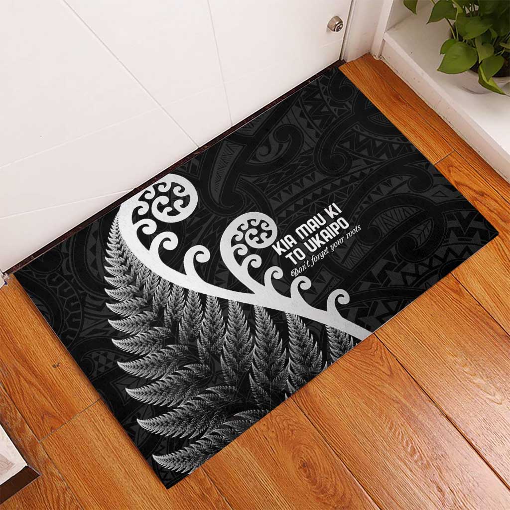 Kia Mau Ki To Ukaipo Rubber Doormat Te Reo Maori Koru Fern Art LT9 - Polynesian Pride