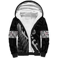 Kia Mau Ki To Ukaipo Sherpa Hoodie Te Reo Maori Koru Fern Art LT9 Unisex Black - Polynesian Pride