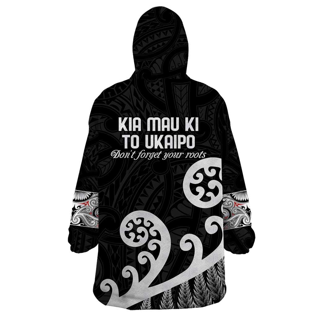 Kia Mau Ki To Ukaipo Wearable Blanket Hoodie Te Reo Maori Koru Fern Art LT9 - Polynesian Pride