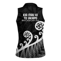 Kia Mau Ki To Ukaipo Women Sleeveless Polo Shirt Te Reo Maori Koru Fern Art LT9 - Polynesian Pride