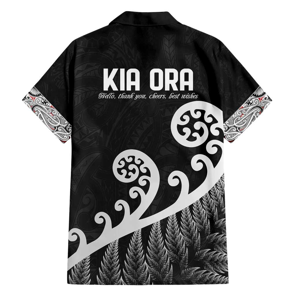Kia Ora Maori Language Family Matching Off Shoulder Short Dress and Hawaiian Shirt Te Reo Maori Koru Fern Art LT9 - Polynesian Pride