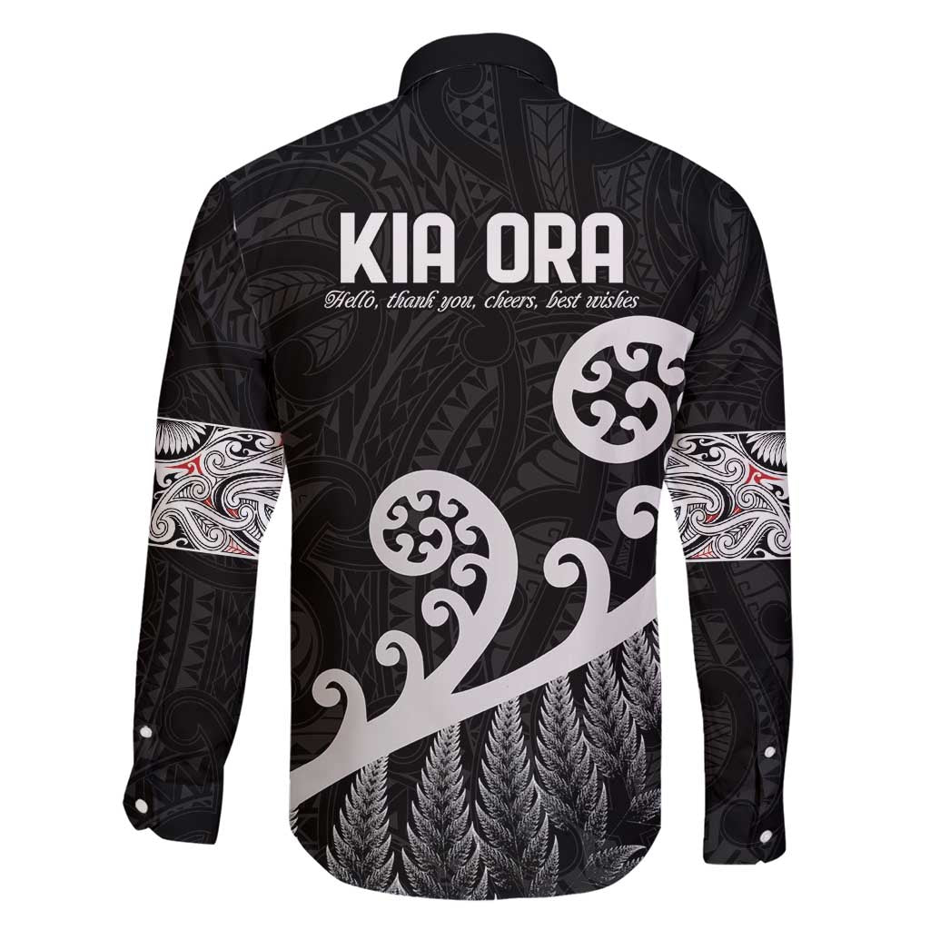 Kia Ora Maori Language Family Matching Off Shoulder Short Dress and Hawaiian Shirt Te Reo Maori Koru Fern Art LT9 - Polynesian Pride