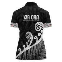 Kia Ora Maori Language Women Polo Shirt Te Reo Maori Koru Fern Art