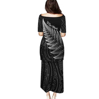 New Zealand Te Reo Māori Puletasi Simple Black Fern