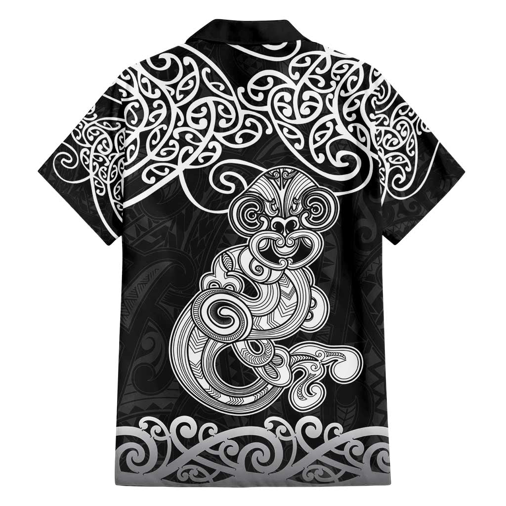 Te Reo Maori Tiki Inspired Art Family Matching Off Shoulder Short Dress and Hawaiian Shirt LT9 - Polynesian Pride