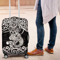 Te Reo Maori Tiki Inspired Art Luggage Cover LT9 Black - Polynesian Pride