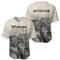 Whanau Maori Language Baseball Jersey Te Reo Maori Inspired Art LT9 - Polynesian Pride
