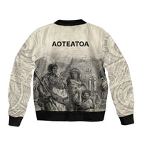 Whanau Maori Language Bomber Jacket Te Reo Maori Inspired Art