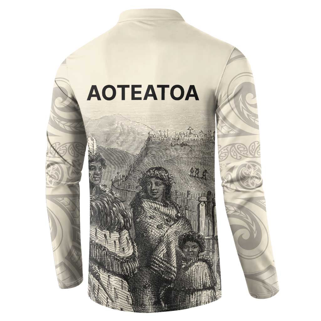 Whanau Maori Language Button Sweatshirt Te Reo Maori Inspired Art