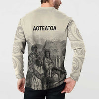 Whanau Maori Language Button Sweatshirt Te Reo Maori Inspired Art