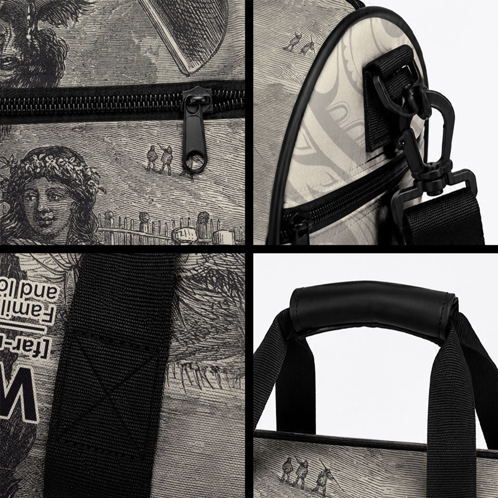 Whanau Maori Language Duffle Bag Te Reo Maori Inspired Art LT9 - Polynesian Pride