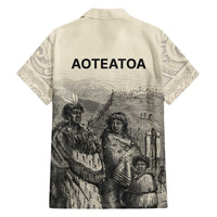 Whanau Maori Language Family Matching Off The Shoulder Long Sleeve Dress and Hawaiian Shirt Te Reo Maori Inspired Art LT9 - Polynesian Pride