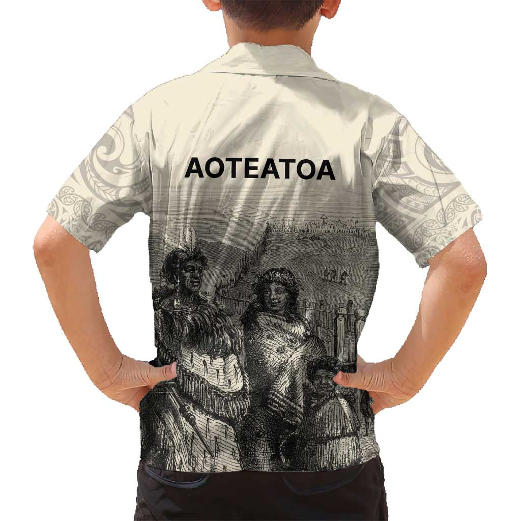 Whanau Maori Language Family Matching Summer Maxi Dress and Hawaiian Shirt Te Reo Maori Inspired Art LT9 - Polynesian Pride