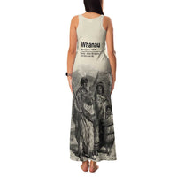 Whanau Maori Language Family Matching Tank Maxi Dress and Hawaiian Shirt Te Reo Maori Inspired Art LT9 - Polynesian Pride