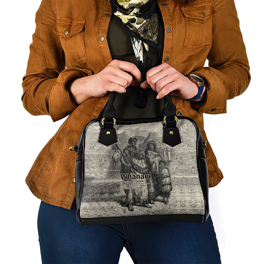 Whanau Maori Language Shoulder Handbag Te Reo Maori Inspired Art LT9 - Polynesian Pride