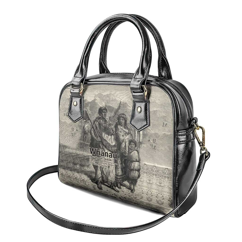 Whanau Maori Language Shoulder Handbag Te Reo Maori Inspired Art LT9 - Polynesian Pride