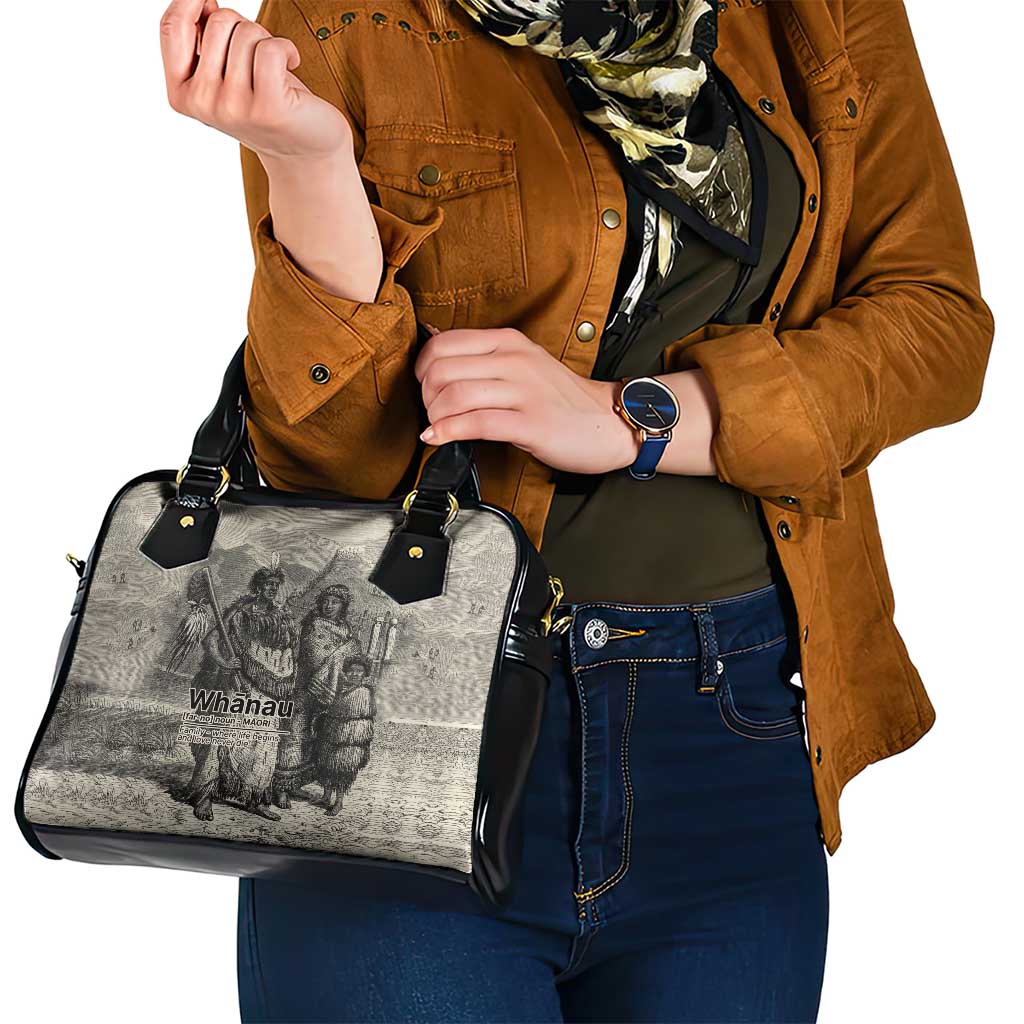 Whanau Maori Language Shoulder Handbag Te Reo Maori Inspired Art LT9 - Polynesian Pride