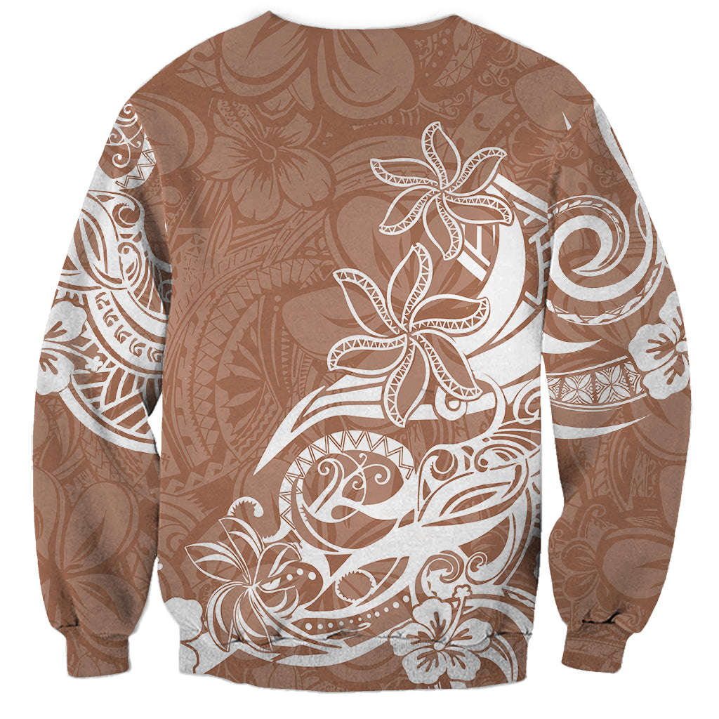 Polynesian Sunset Plumeria Sweatshirt Pacific Island Tribal Nude Style LT9 - Polynesian Pride