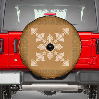 Hawaiian Quilt Block Design Spare Tire Cover Gold Hawaii Culture Motifs LT9 - Polynesian Pride
