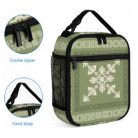 Hawaiian Quilt Block Design Lunch Bag Lime Hawaii Culture Motifs LT9 - Polynesian Pride