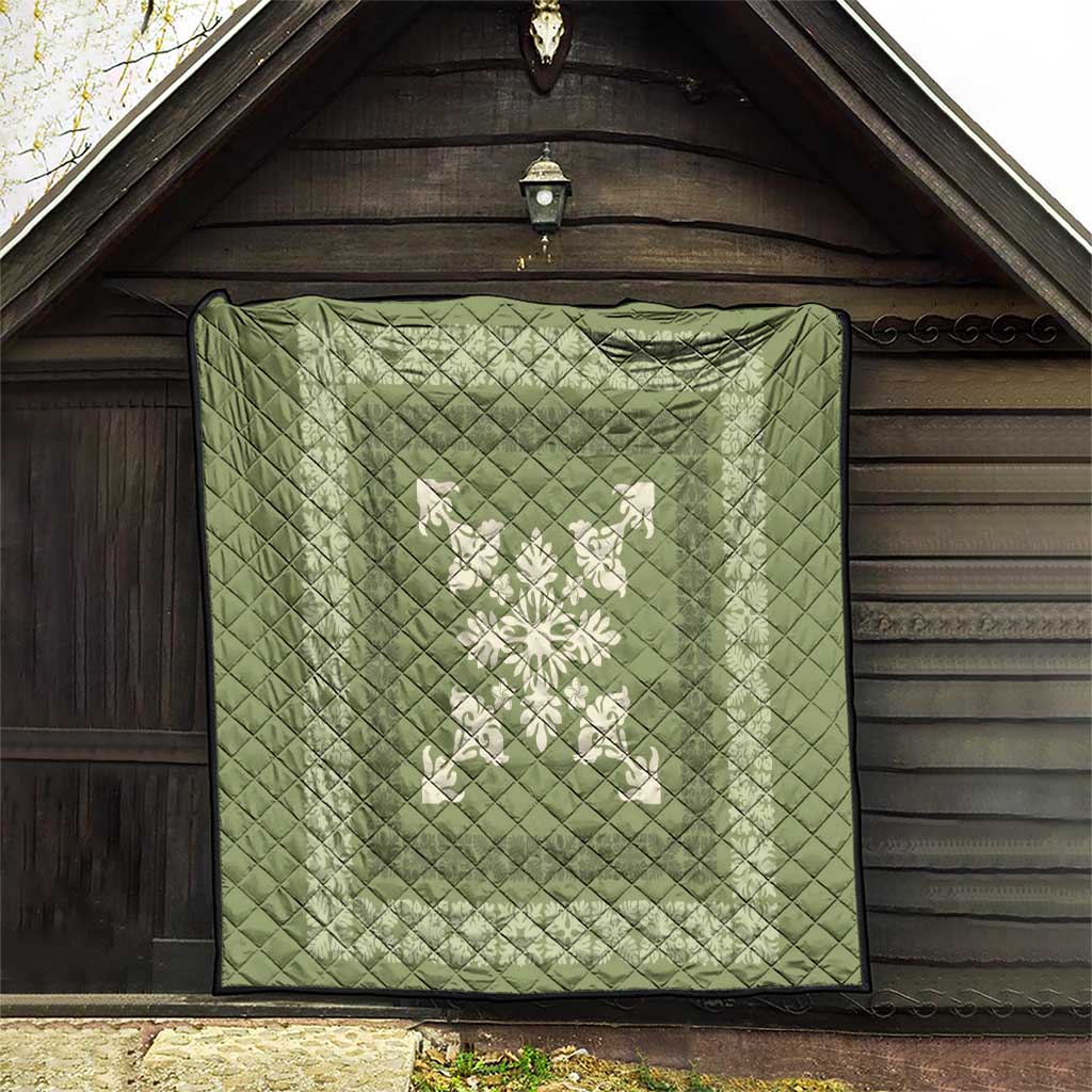 Hawaiian Quilt Block Design Quilt Lime Hawaii Culture Motifs - Polynesian Pride
