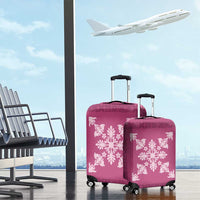 Hawaiian Quilt Block Design Luggage Cover Pink Hawaii Culture Motifs LT9 - Polynesian Pride