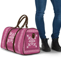 Hawaiian Quilt Block Design Travel Bag Pink Hawaii Culture Motifs - Polynesian Pride