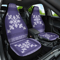 Hawaiian Quilt Block Design Car Seat Cover Purple Hawaii Culture Motifs LT9 One Size Purple - Polynesian Pride