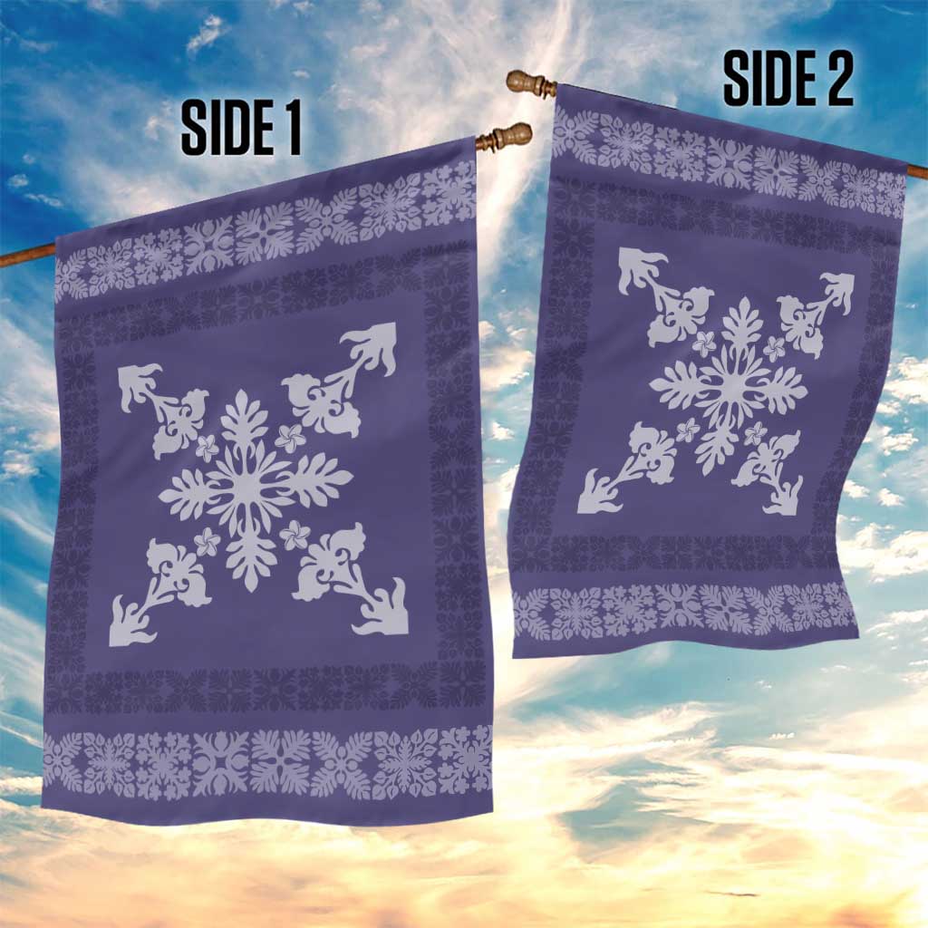 Hawaiian Quilt Block Design Garden Flag Purple Hawaii Culture Motifs LT9 - Polynesian Pride