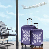 Hawaiian Quilt Block Design Luggage Cover Purple Hawaii Culture Motifs LT9 - Polynesian Pride