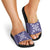 Hawaiian Quilt Block Design Slide Sandals Purple Hawaii Culture Motifs - Polynesian Pride