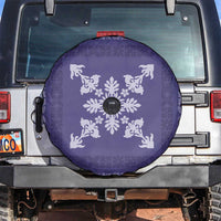 Hawaiian Quilt Block Design Spare Tire Cover Purple Hawaii Culture Motifs LT9 Purple - Polynesian Pride