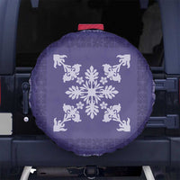 Hawaiian Quilt Block Design Spare Tire Cover Purple Hawaii Culture Motifs LT9 No hole Purple - Polynesian Pride